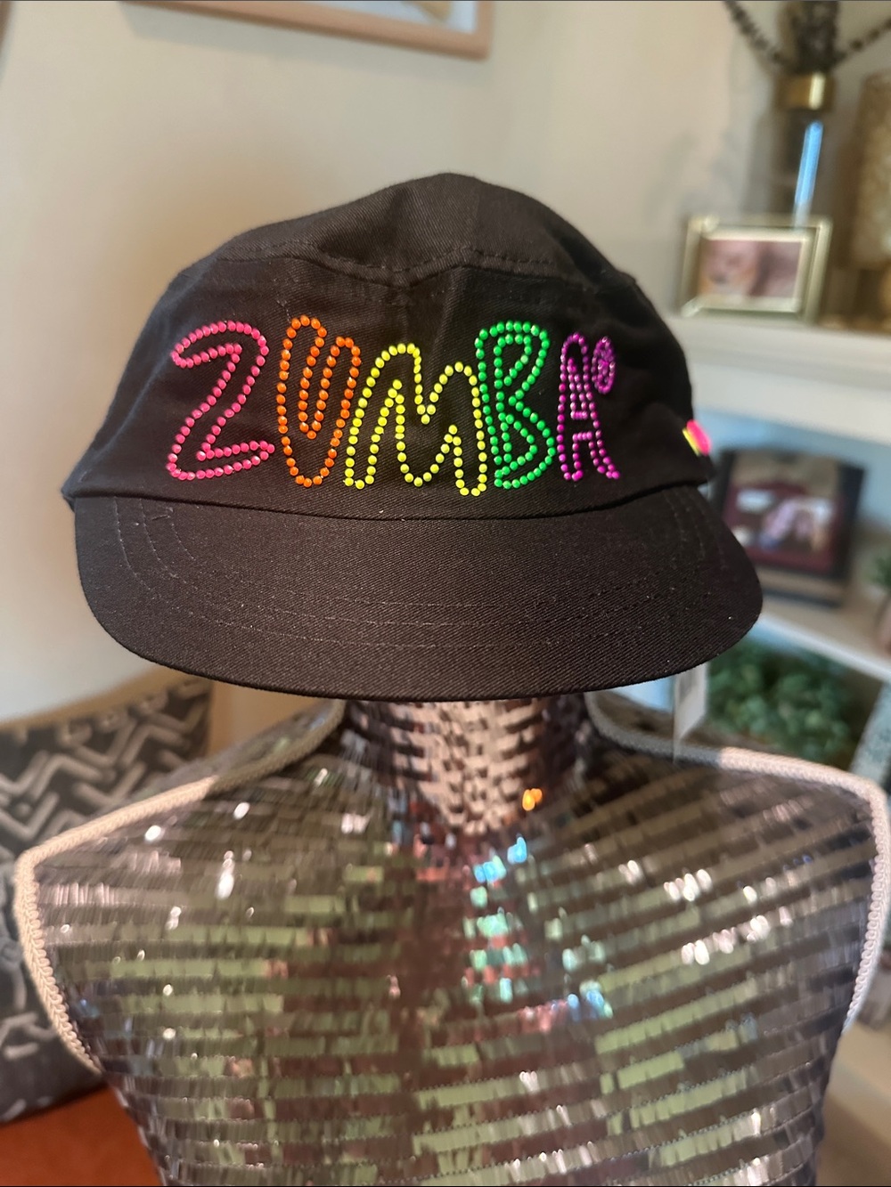Zumba Fitness Black Cap with Neon Multi-Stud Logo